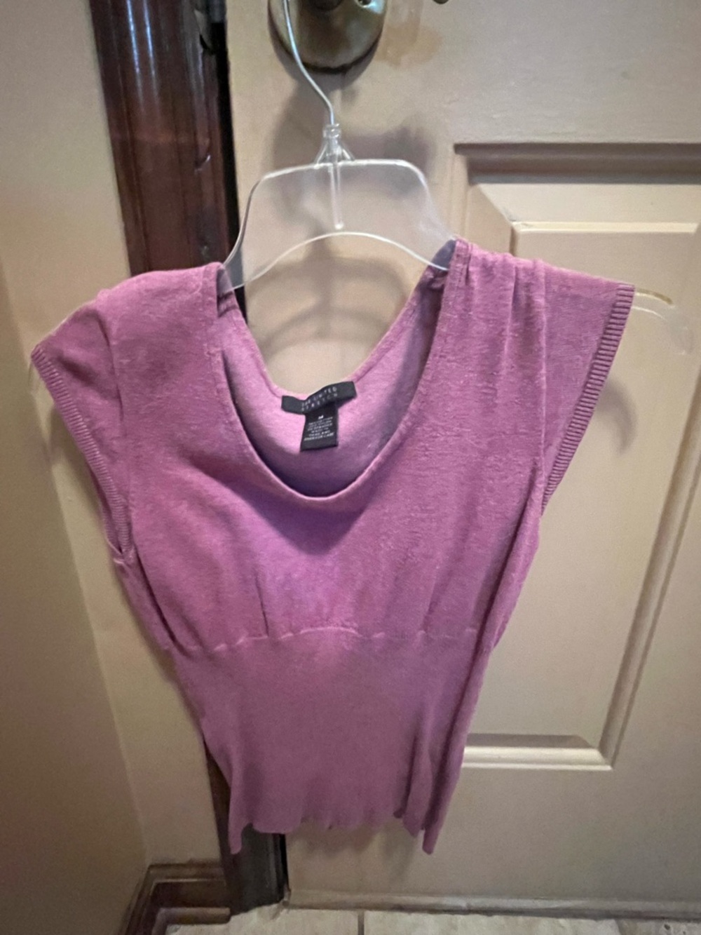 The Limited Sleeveless Knit Top in Mauve Plum